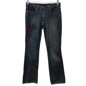 Kenneth Cole Jeans Womens 2 Denim Blue Embroidery